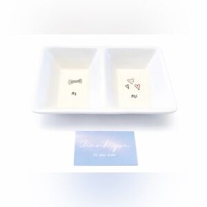 Rae Dunn Artisan Collection – Mr. & Mrs. Divided Tray